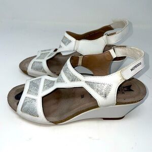 Mephisto White Leather Slingback Sandals – Size 38 (US 7.5–8)